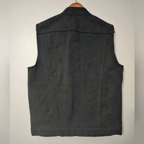Crank and Stroker Preacher Denim Motorcycle Vest L - Picture 4 of 10